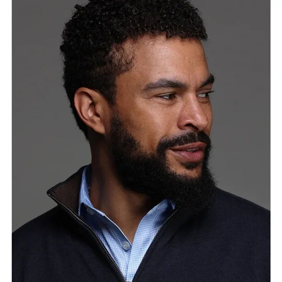 Collars & Co Semi-Spread Collar Polo Blue Houndstooth size XL tall new - Picture 3 of 7